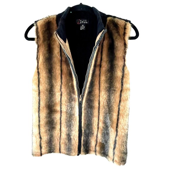 i Doll Women's Faux Red Fox Fur Vest Size-M Boho Chic Anime Cosplay Unisex Coat - Picture 2 of 13